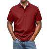 Mens Casual Solid Color Short Sleeve Polo Shirt