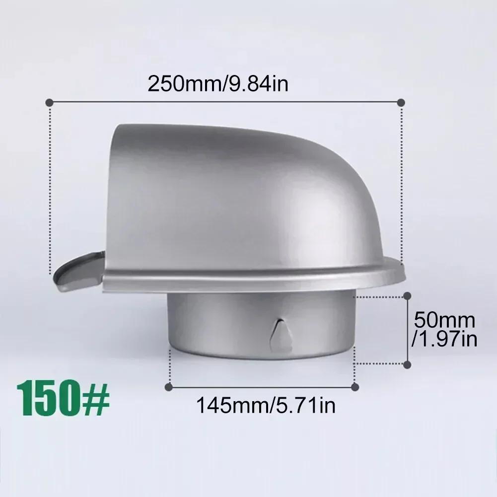 1pc Vent Exhaust Cap Stainless Steel Vent Exhaust Cap Ducting Air Ventilation Grille Cover Heating Cooling Outlet Vents Cap
