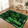 Tapis de sol en velours cristal Thème Cyberpunk Urbain Nom Personnalisé Texte Tapis Chaud Décoration de Maison