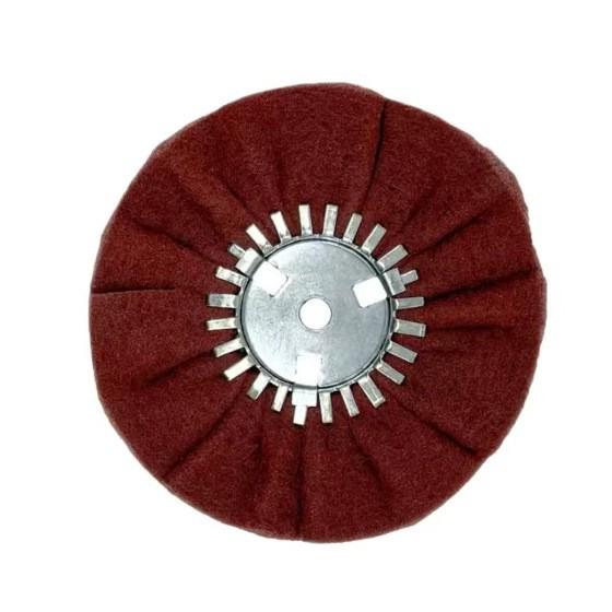 8-Inch Center Scouring Pad Flap Wheel - Matte Alumina Ultra-Fine Polishing Wheel
