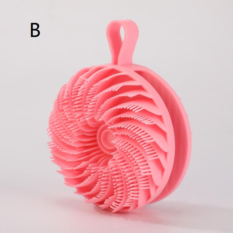 Silicone Body Scrubber Loofah Double-Sided Bath Brush,Shower Scrubber And Scalp Massager Shampoo Brush For Kids Women Men