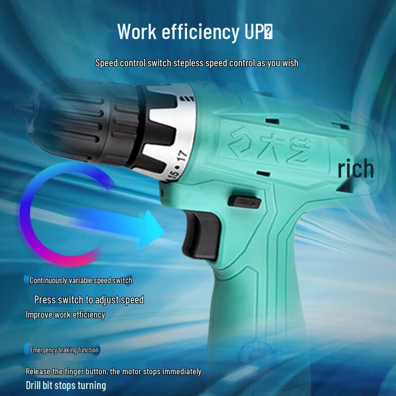 Dayi 16V Cordless Electric Drill & Screwdriver T08