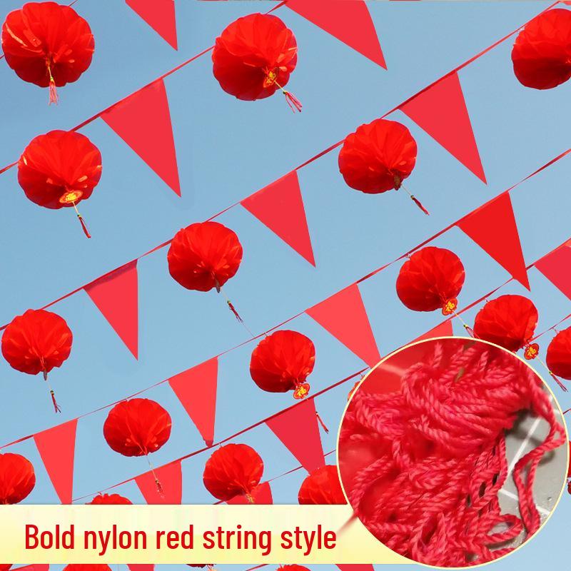 Festone Triangolare Rosso Personalizzabile per Decorazioni di Matrimonio