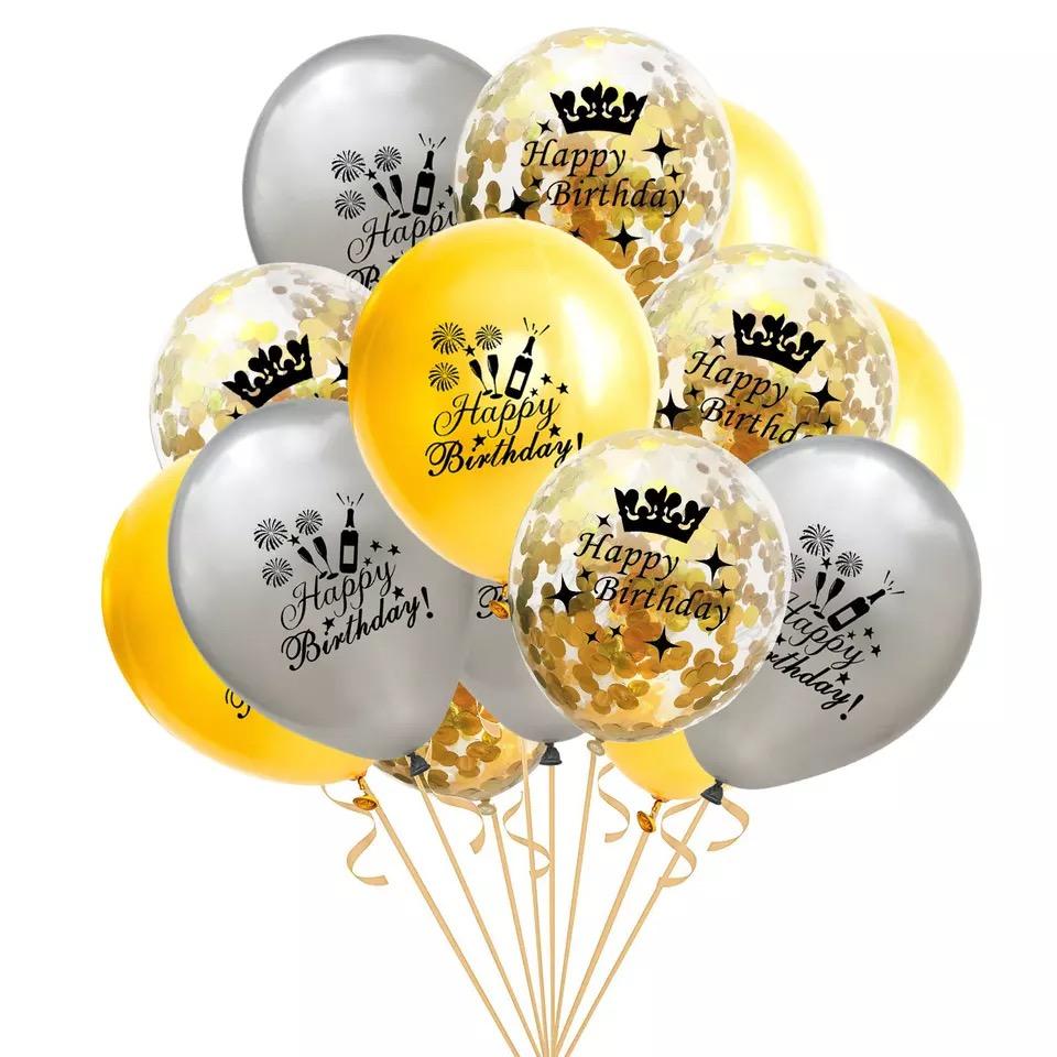 15pcs Birthday Inflatable Confetti Number Balloons 18 21 30 40 50 60 70 Year Party Decoration Adult Digit Helium Birthday Balons