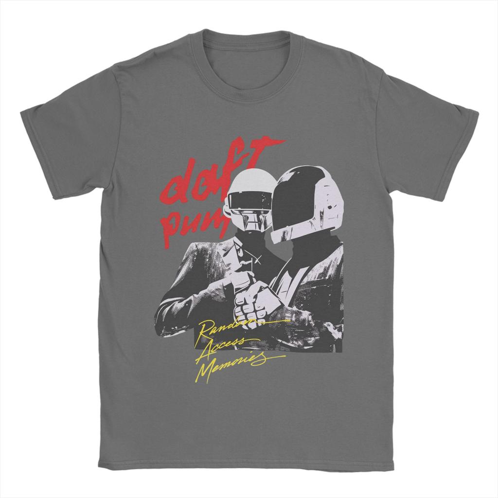 Daft Punk Electronic Band TShirt Men Hipster Cotton Tees Round Neck Short Sleeve T Shirts Summer Clothing
