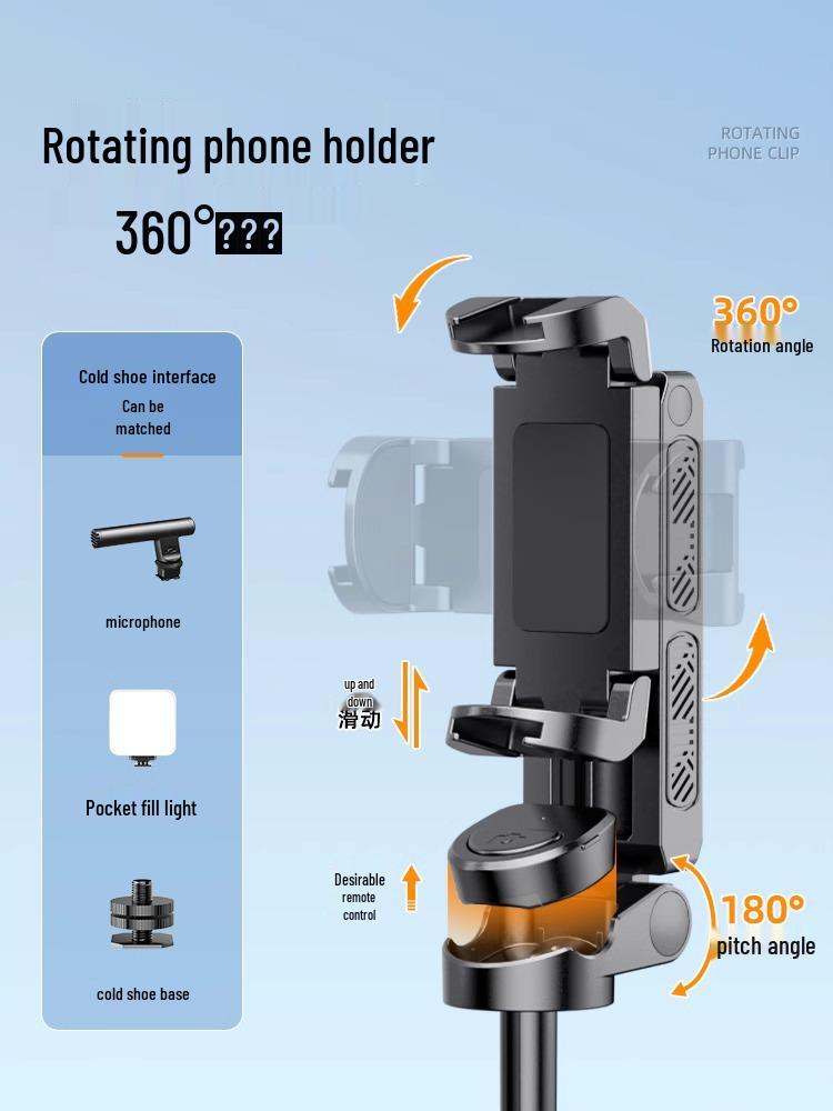 Bärbar Mini Telefon Selfiepinne & Golvstativ 2025 - Universell för Apple & Xiaomi