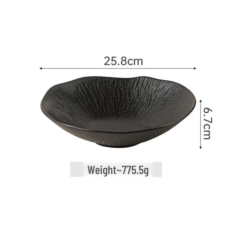 ZISIZ Embossed Lotus Leaf Dinner Plate