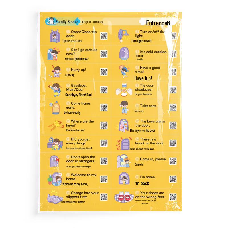 Kids  English Learning Scene Sticker Book