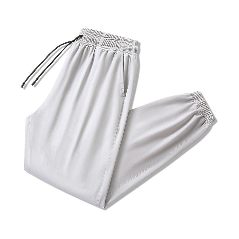 Summer Men's Casual Ice Thin Quick Drying Sports Pants Fashionable Loose Casual Sports Ice Pants Men's Leggings