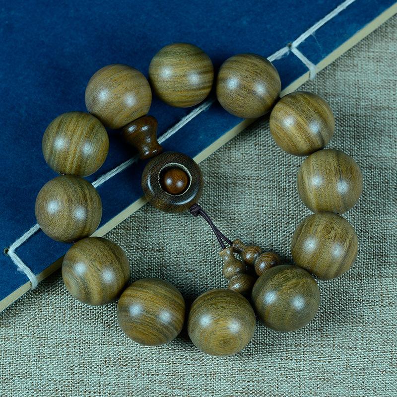 Argentina old material submerged green sandalwood bracelet sandalwood wooden cultural toy bracelet men's and women's jewelry buddhist beads