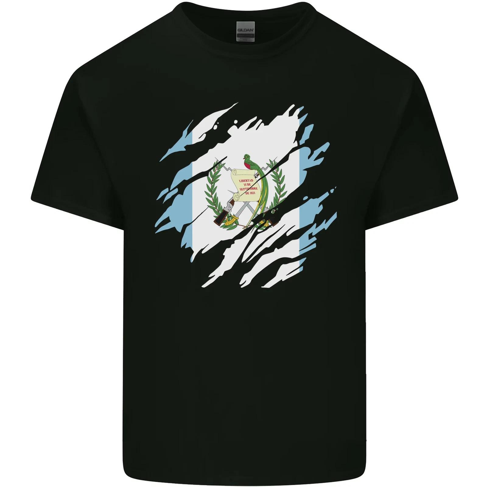Torn Guatemala Flag Guatemalan Day Football Kids T-Shirt Childrens M