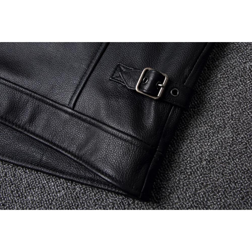 Chinese Size Black Real Cowhide M65 Hunting Leather Jacket Men Genuine Leather Coat Winter Pockets Jackets