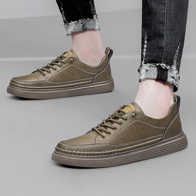 Luxusmarke Herren Stilvoller Leder Freizeitschuh Outdoor Flache Designer-Sneakers 2024 Neuankömmling Handgefertigt Rutschfest Freizeitspaziergang Flats
