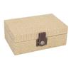 Storage Box Wooden Linen Rectangular Desktop Storage Box Multifunctional Decorative   Case for Jewelry Certificate S
