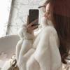 Korean Version, Faux Fur Jacket, Women, Autumn and Winter, Loose Fit, Faux Otter and Rabbit Fur, Thickened with Plush, Stand Up Collar, Zipper Hoodie