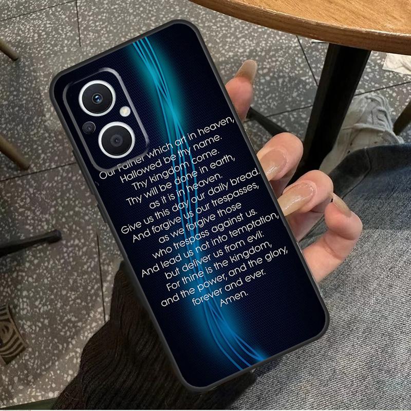 Christianity Lord Prayer For OPPO Reno 14 13 12 11 10 Pro 8T 11F 12F 13F 14F 7 8 Lite OPPO Find X8 X6 X5 X9 Pro Case