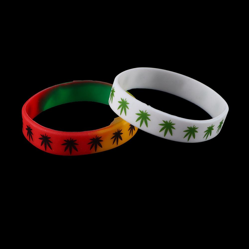Maple Leaves Waterproof Sports Wristband Silicone Bracelet Wristband Bangle Maple Leaf Bracelet