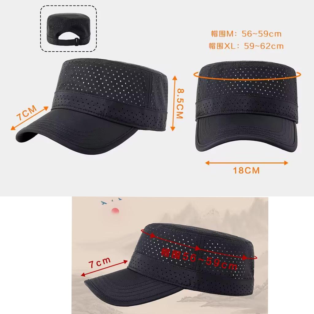 Mesh Cap Mesh Work Cap Casual Military Cap Baseball Cap Outdoor Fishing Golf Breathable Lightweight Hat [LOJAX] Men's Quick-Drying (Navy Blue)