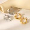 Bestseller C-förmige Edelstahl-Ohrringe für Damen, Perlenstecker, modischer eleganter High-End-Titanstahl-Ohrschmuck