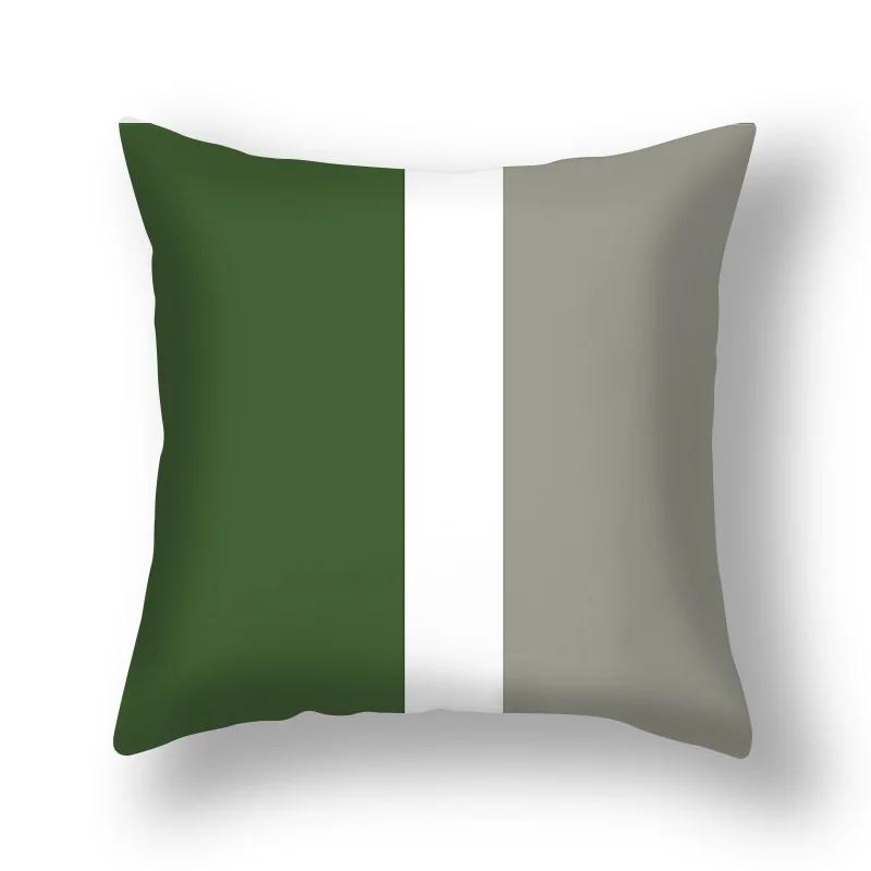 Nordic minimalist geometry fresh green pillowcase home living room bedroom sofa decoration cushion cover