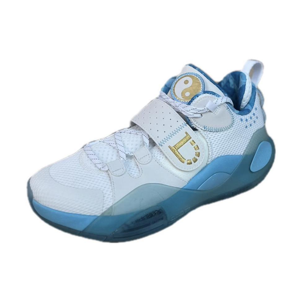 

Li Ning Cushioning Slip Resistant Abrasion Resistant Mid top Basketball Shoes Men s Blue ABPQ005-H 41.5