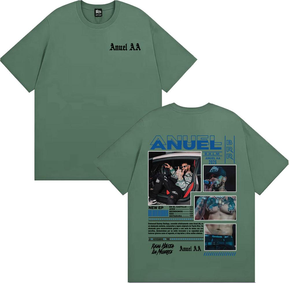 

Anuel Aa Rhlm Flow Urbano Real Hasta La Muerte T Shirt Men Women Fashion Hip Hop Punk Tshirts Cozy Oversized Tshirt Streetwear 3XL