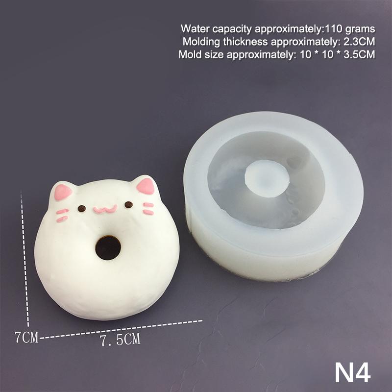 1pc For Baking Egg Bites Muffin Top Pan Chocolate Cake Pie Bakeware Tools Candle Molds Cartoon Animal Bunny Kitten Silicone Mold