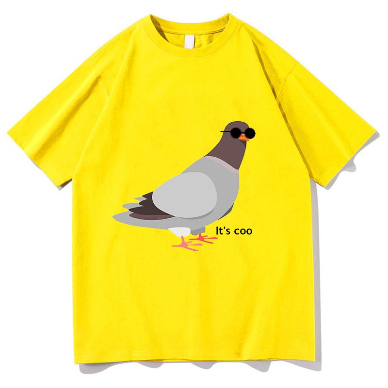 2026 Pigeon T Shirts Printing Merch Unisex Tshirts Beach Pure Cotton Fashion Casual Aesthetic Harajuku Kawaii Short Sleeve Tops