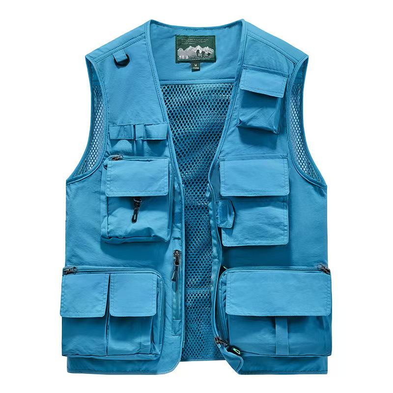 Customizable Multi-Pocket Photography Vest: Tactical Workwear for Directors, Reporters, and Media Professionals