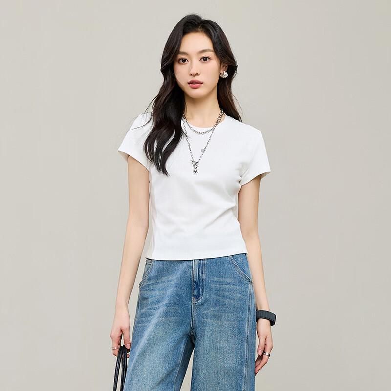 

ESE-Y Women s Slim-Fit Cotton-Blend Short Sleeve T-Shirt 2XL
