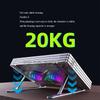 2 Fan Laptop Cooling Stand Adjustable Aluminum Alloy Laptop Cooling Pad With RGB LED Light For Support Macbook Pro Easy To Carry
