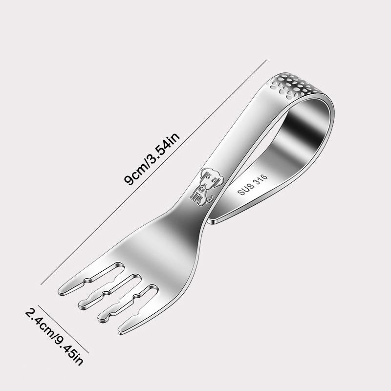 316 Stainl Steel Children S Spoon Fork Set Baby Feeding Utensils Training Spoons And Forks For Babies Autonus Eating Tools Fork