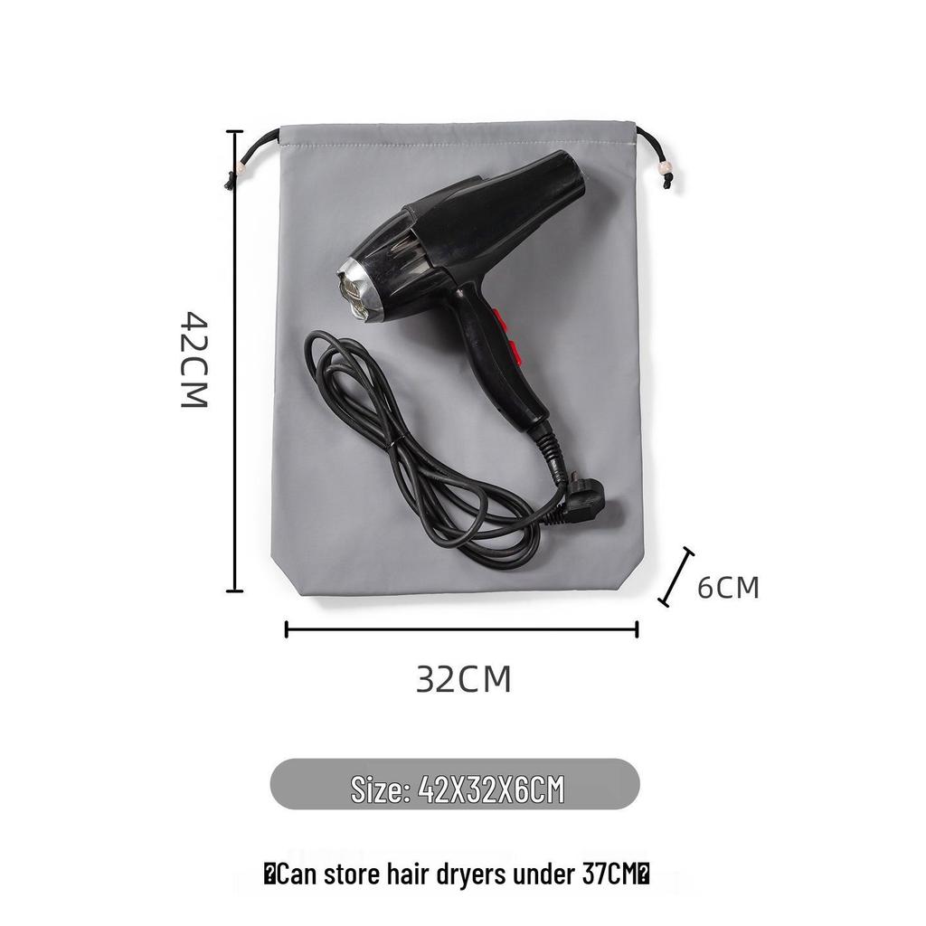 Large Waterproof Nylon Travel Bag for Hair Dryer, Underwear, and More