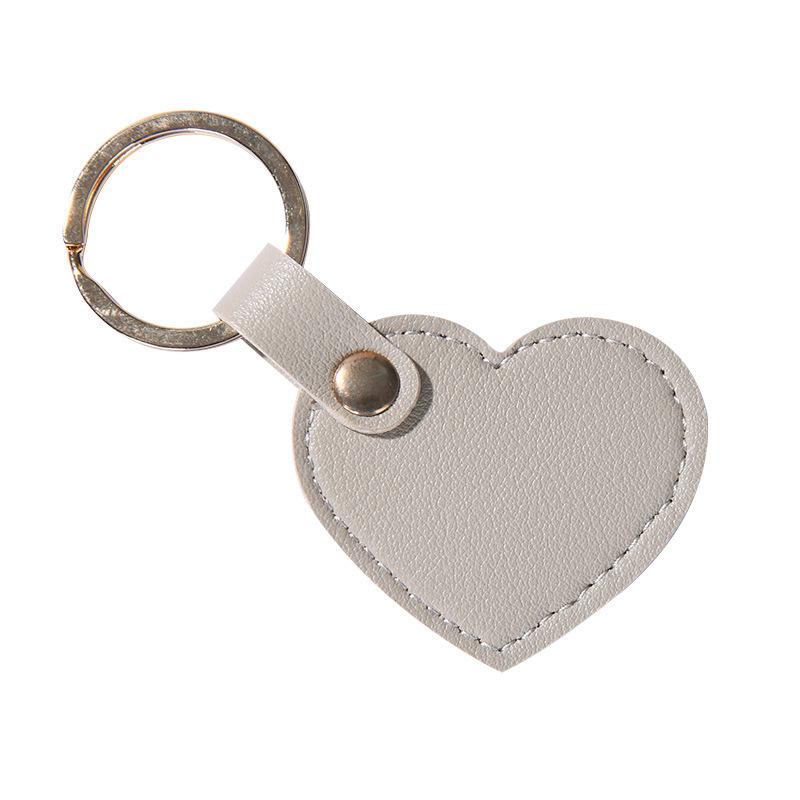 Leather Heart Key Chain Fashion Leather Heart Shape Keychain Women Car Key Holder Home Key Ring Charm Bag Car Pendant Gift