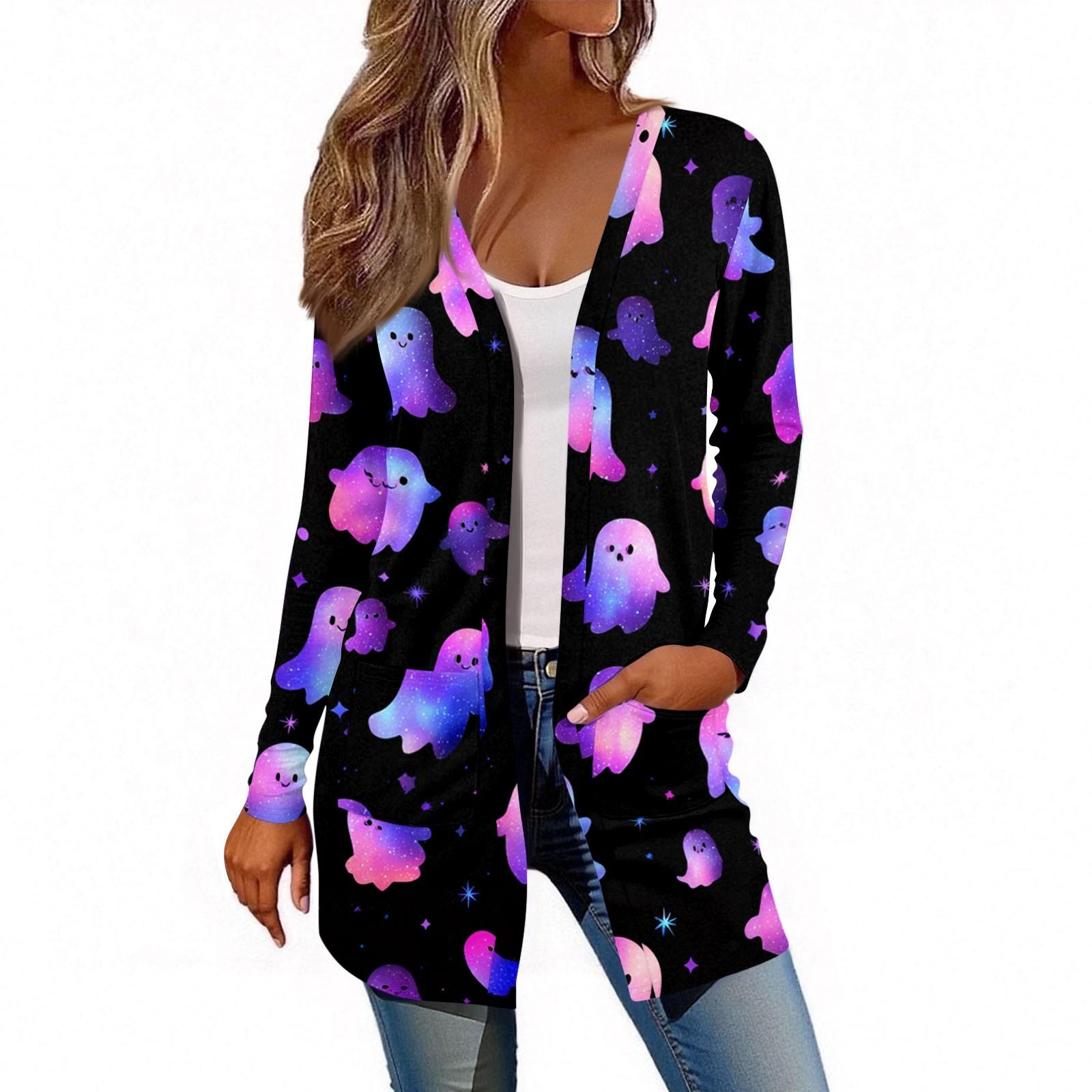 

Women s Long Sleeve Cardigan Casual Jacket With Pockets Top S