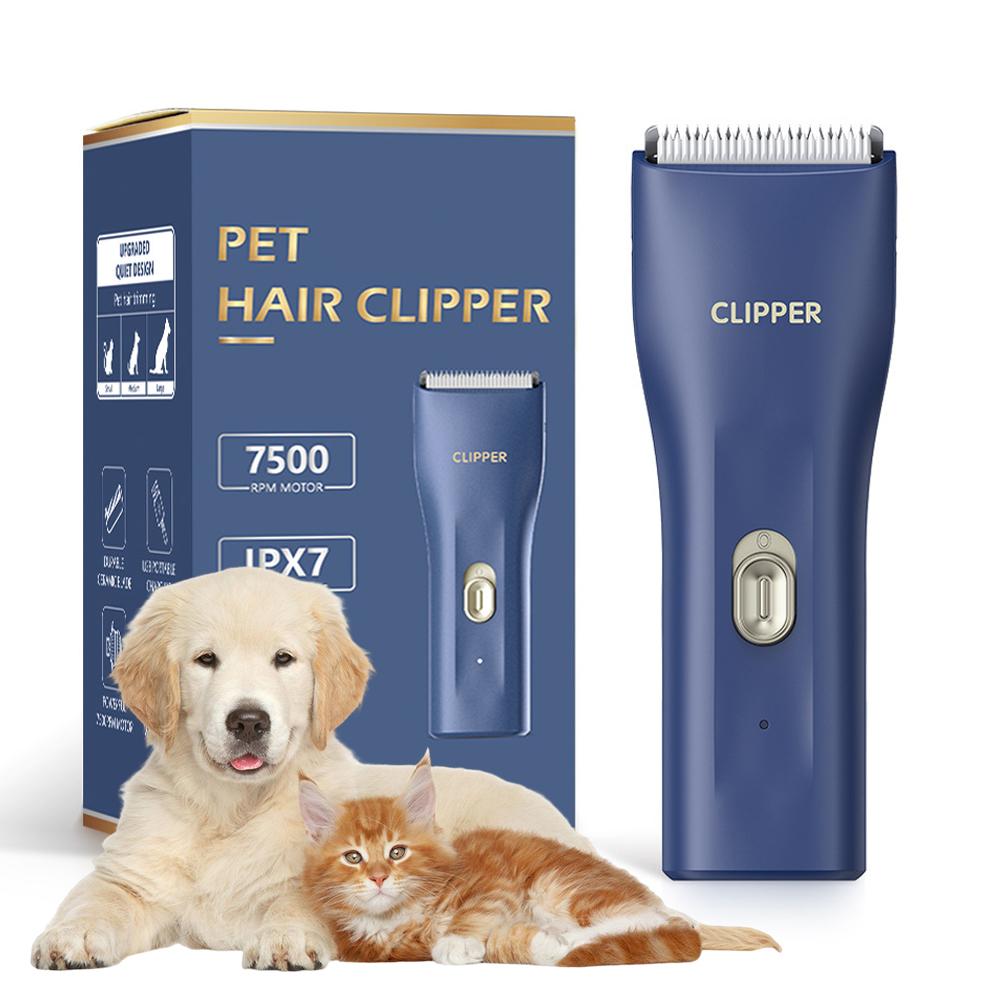 Small Dog Hair Clipper Electric Grooming Trimmer For Pets Usb Rechargeable Cat Shaver Animals Haircut Machine Waterproof синий
