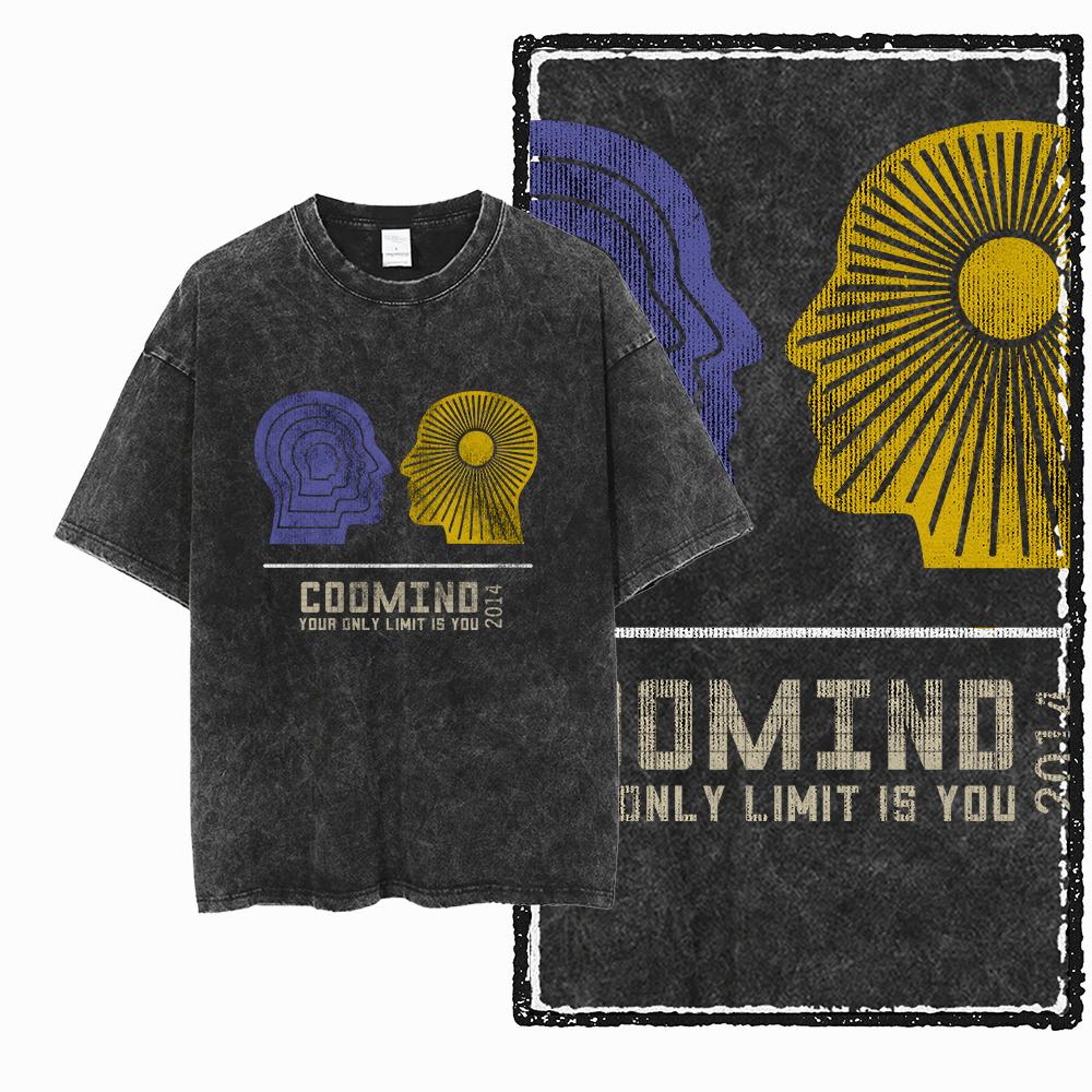 ZF STREETWEAR Printed Cotton Acid Washed Exclusive Graphic Unisex T Shirt Cool Vintage retro Men Tshirts Big Size Tee for men