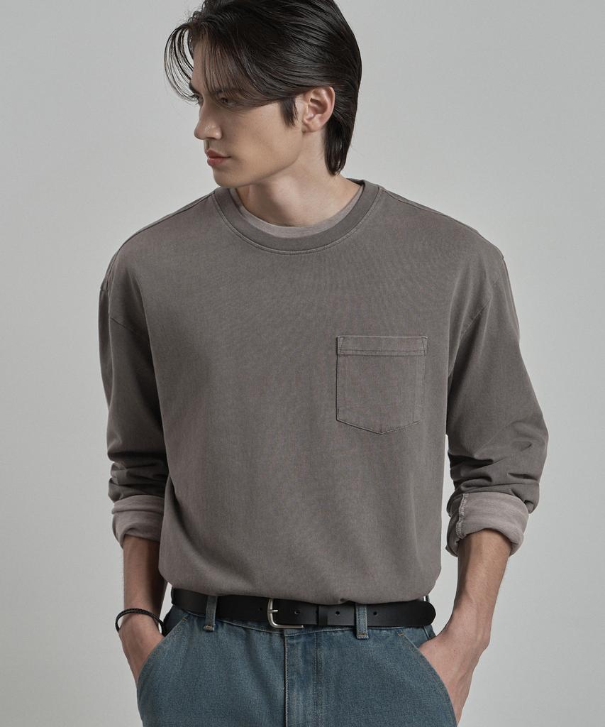 WORK ON BODY OFF Terre Semi-Overfit Pigment T-Shirt [Gray]