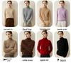 Women's Pure Cashmere High Neck Sweater - 2026 Autumn/Winter Soft Loose Fit Knitwear
