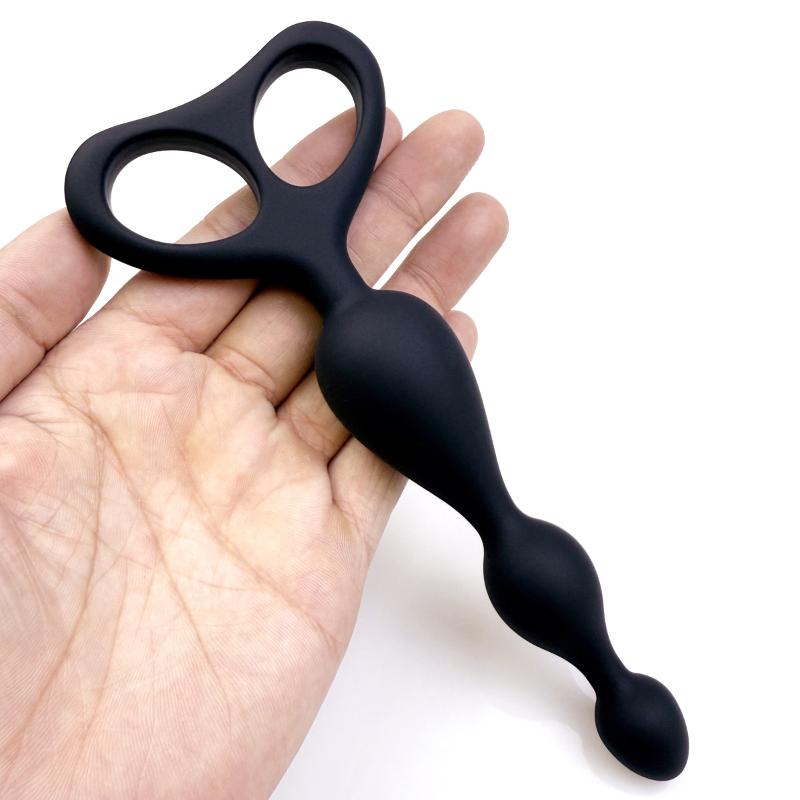 Three-Bead Pull Ring Silicone Ring Plug Prostate Massage Tool Sex Toy For Adult Couples Anal Dilator For Men And Women