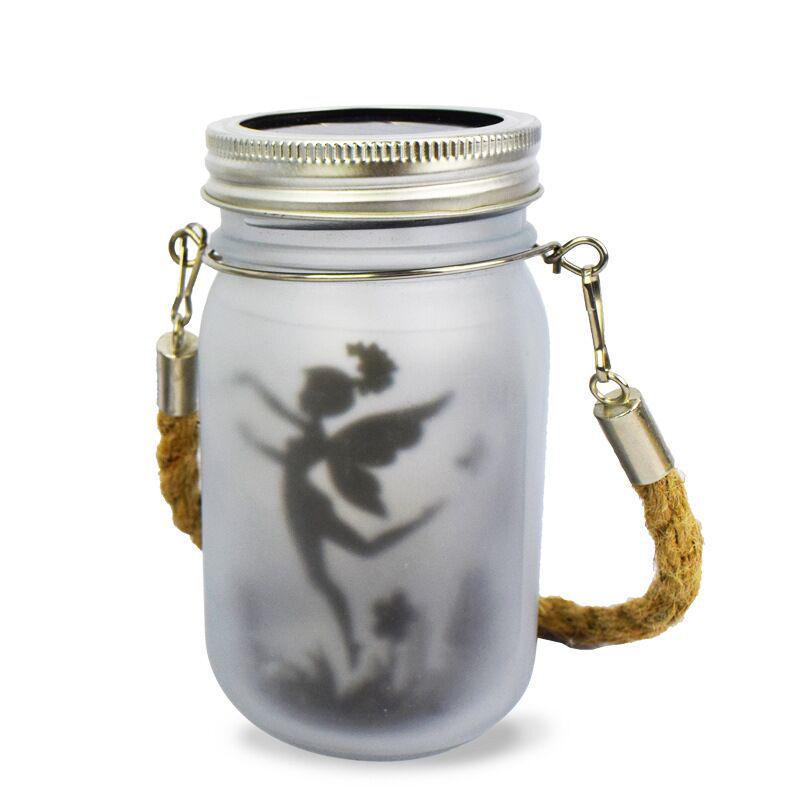 Waterproof Solar Fairy Night Light: Frosted Glass Bottle with Stars for Outdoor Garden Decoration
