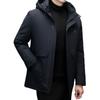 Middle-aged Down Jacket Men's Mid-length Winter Removable Liner White Duck Down Thickened Casual Jacket Dad's Fashion Trend