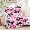 1pc Kuromi Cute Cartoon Pattern Blanket - Home decor blanket for all seasons, soft and cozy, machine washable, a perfect gift for everyone,