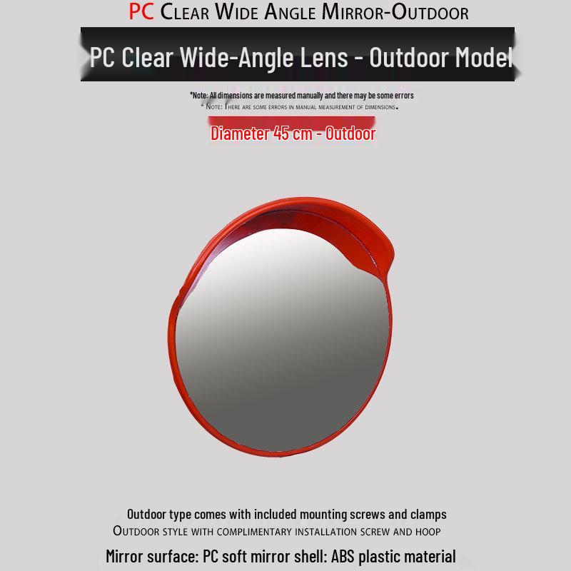 80cm Wide-Angle Outdoor Traffic Convex Mirror for Blind Spots and Corners