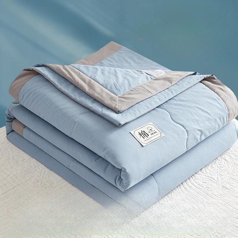 

100% хлопок внутри и снаружи летнее прохладное кондиционируемое одеяло стираный хлопок чистое хлопковое летнее одеяло тонкое летнее одеяло 150x200CM cotton