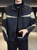 Men's Trendy Stand Collar Patchwork Jacket - 2025 Spring/Autumn Fashion, Loose, Versatile, Windproof.