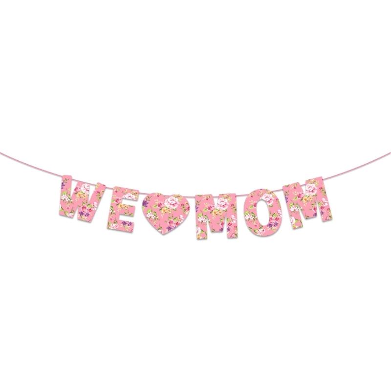 Happy Mother's Day Flag Mothers Day Party Decoration Bunting for Women Happy Mother's Day Celebration Flag Supplies