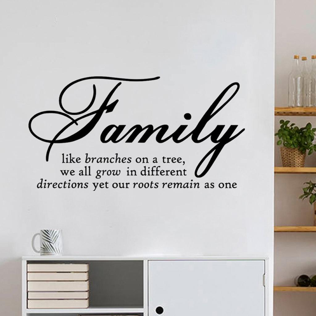 Quote Wall Sticker Removable Waterproof 45*30cm Art Black Decals Decor Family Home Office PVC Fashion New Unique