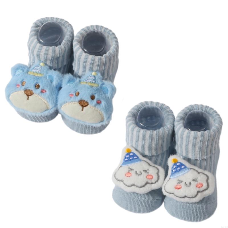 2 Pairs/3 Pairs Baby Ankle Socks Knitted Socks with Cartoon Cotton Socks Soft Socks for Newborns Infant 3-12 Month
