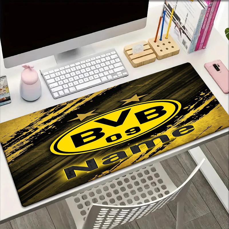 Custom Name Borussia Dortmund Theme Mouse Pad Non Slip Rubber Base Multifunctional Office Home Decor Perfect For Workspace Personalization